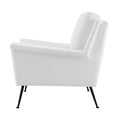 thumbnail image 3 of Armchair Accent Chair, Fabric, Black White, Modern Contemporary Urban Design, Living Lounge Room Hotel Lobby Hospitality, 3 of 8