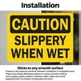 thumbnail image 3 of (2 Pack) Slippery When Wet OSHA Caution Sign 14 Inch X 10 Inch Vinyl Label Decal Sticker Weather Resistant, UV Protected for Workplace, Business, and Construction Site, Made in the USA, 3 of 7
