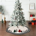 thumbnail image 5 of Christmas Tree Skirt, Holiday Decor, Large Festive Tree Skirt with Storage Pockets for Christmas Decorations, 47.24 Inch Round, Durable Cloth Material, Red Green White, 5 of 7