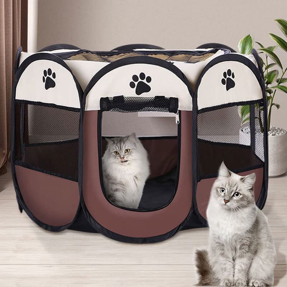 axGear Portable Pet Playpen Foldable Dog Cat Playpen Camping Tent Kennel Crate