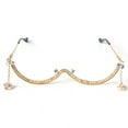 thumbnail image 1 of tamizeot Integrated Metal Frame Eyeglass Frame With Rhinestone Jewelry Sparkling Crystal Rhinestone W-shaped gold, 1 of 6