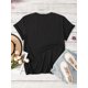 thumbnail image 2 of Women's Casual "LOVE" Clover Graphic T-Shirt - Black Short Sleeve Crew Neck Top, St. Patrick's Day, Spring & Summer Wear, Spring Fashion Tee|Relaxed Fit Shirt|Stretchable Top Tee For Adult, Men, Wome, 2 of 6