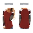 thumbnail image 4 of Luiryar Womens Long Sleeve T-Shirts Casual Lightweight Crew Neck Red Plus Size Top 16 18, 4 of 5