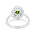 thumbnail image 4 of Art Deco Bridal Ring Baguette Simulated Peridot CZ 925 Sterling Silver size 5, 4 of 6