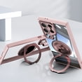 thumbnail image 5 of Designed for Samsung Galaxy S24 Ultra Crystal Clear Back Case, Luxury Case with Lens Protector Drop Protective Magnetic Rotating Ring Kickstand Shockproof Thin Fit Phone Case Cover, Pink, 5 of 7