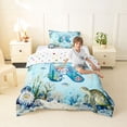 thumbnail image 4 of Erosebridal Watercolor Ocean Coral Twin Comforter Sets For Boys,Cute Axolotl Letter R Monogrammed Kids Bedding Set,Reversible 2pcs, 4 of 7