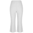 thumbnail image 5 of Horkkom Flare Leggings for Women Solid Color Elastic Waist Capri Leggings Casual Workout Yoga Pants XXL, 5 of 7