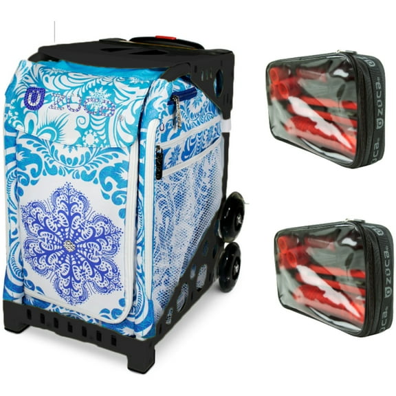 Zuca 18" Sport Bag - Ice Garden with 2 Small Utility Pouch (Black Frame)