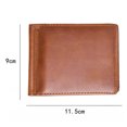 thumbnail image 2 of Monedero pequeño para hombre, tarjetero, mini monedero retro, tarjetero pequeño, café claro, 2 of 5