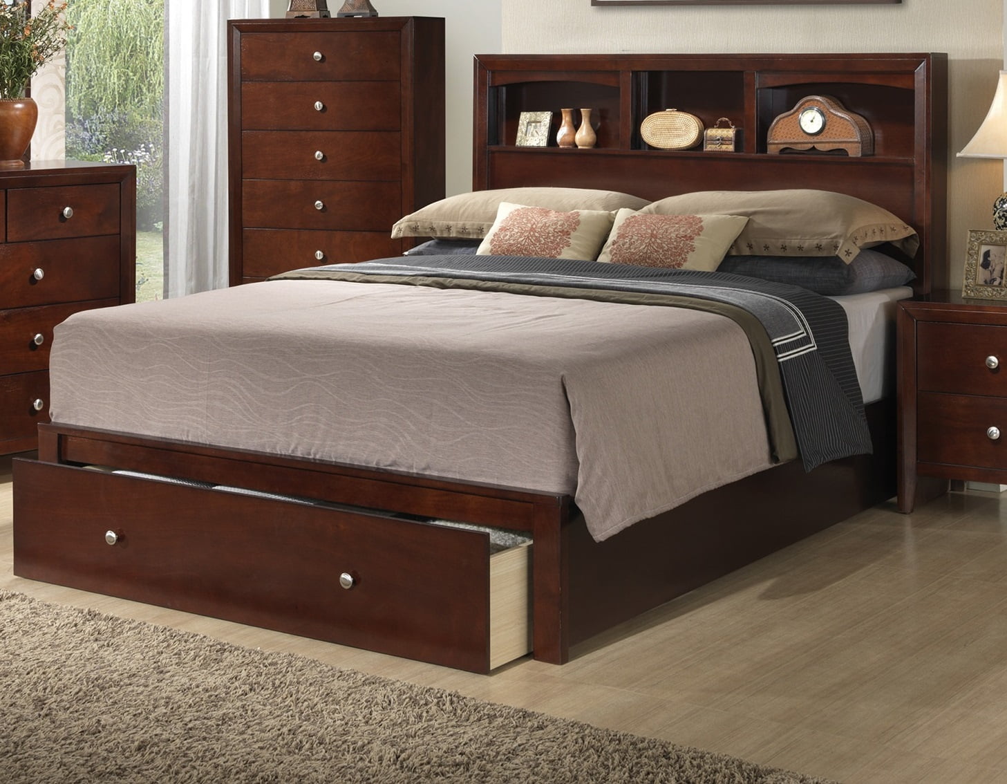 Bedroom Furniture 1pc California King, California King Platform Bed With Drawers