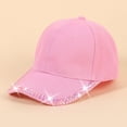 thumbnail image 2 of Rhinestone Baseball Cap with Adjustable Fit, Women's Sparkly Summer Sun Hat, Casual Glam Outdoor Headwear, 2 of 5
