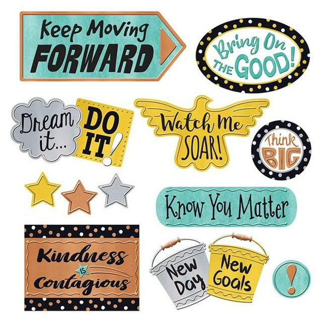 Trend Enterprises T-8426 Tableau d'Affichage I Heart Metal Phrases 17 Po.