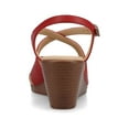 thumbnail image 3 of Journee Womens KedzieII Ankle Strap Wedge Sandals, Widths Available, 3 of 9