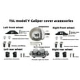 thumbnail image 3 of Brake Caliper Cover, Easy To Install, Robust Yet Lightweight Caliper Protector, Front Rear Aluminum Alloy Caliper Covers For  Model Y 19 20In Wheels Hub, Set Of 4, 3 of 8