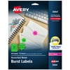 Avery High Visibility Burst Laser Labels 1 1/2" dia Assorted Neon Colors 360/Pack 5994