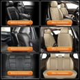 thumbnail image 5 of JIAMAOXIN Full Set Car Seat Covers for Nissan Sentra 2008-2024 Leather Waterproof Seat Cover Protector (5 Seats, Beige), 5 of 5