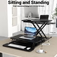 thumbnail image 2 of Standing Desk Wide Height Adjustable Quick Sit Stand Computer Desk Converter for Home Office Workstation ( Frame + Desktop), 2 of 7