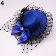 thumbnail image 7 of Eosunjian Lady Mini Top Hat Cap Bowknot Decor Lace Fascinator Hair Clip Costume Accessory, 7 of 7