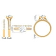 thumbnail image 5 of Rosec Jewels Solitaire Moissanite Wedding Ring Set for Women, Stackable Ring Set (3.75 CT), 18K Yellow Gold, US 12.00, 5 of 9