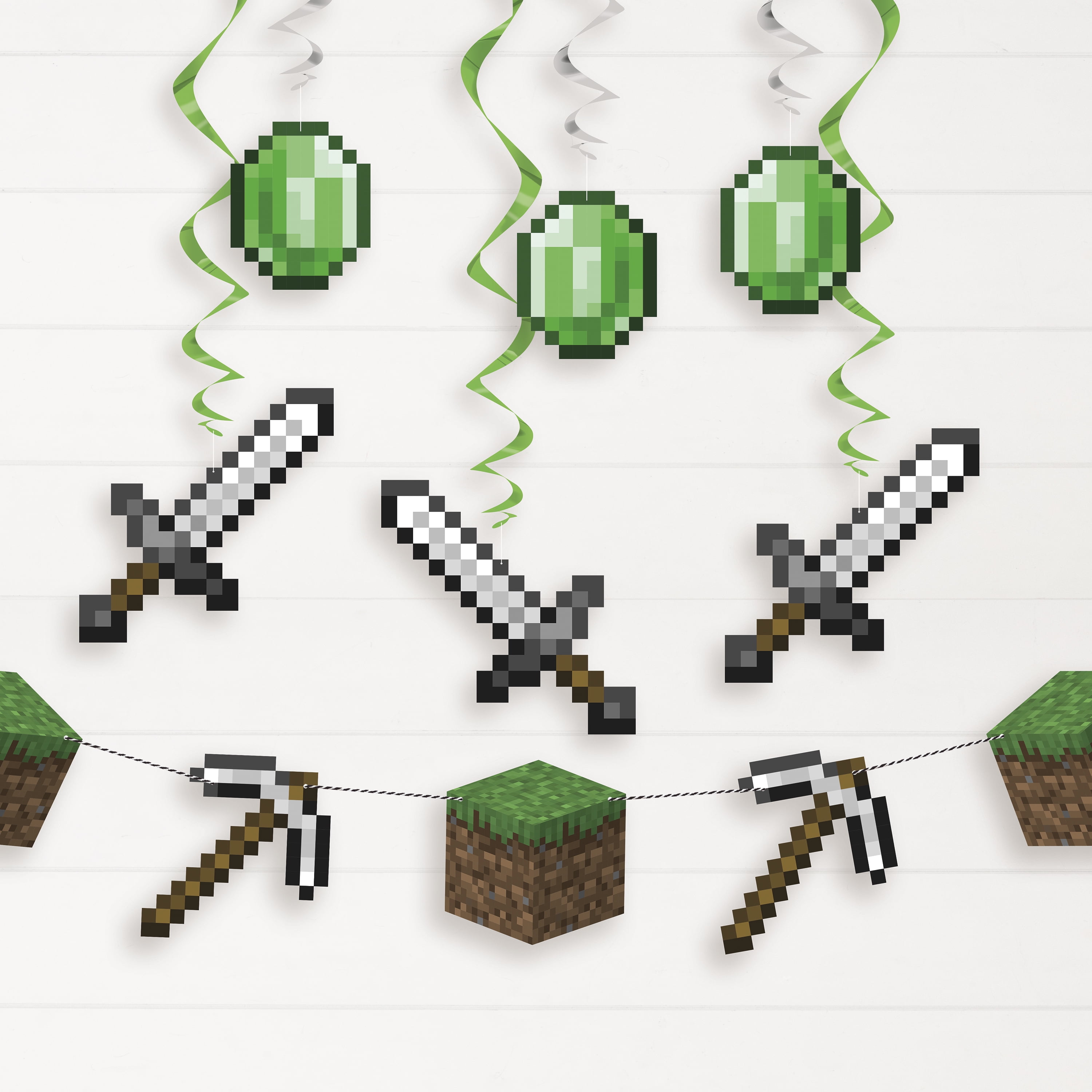 Minecraft Hanging Decorations Kit, 7pcs