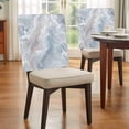 thumbnail image 4 of Gray Marble Chair Covers Set of 1 Fluid Art Abstract Modern Chair Back Covers Stretch Removable Washable Slipcovers Protector for Dining Room Kitchen Party Decor, 4 of 9