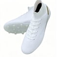 thumbnail image 4 of High-Top PU Leather Soccer Cleats for Men/Women/Youth – Lace-Up Long Studs Football Shoes for Turf & American Football Training, 4 of 5