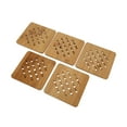 thumbnail image 1 of Salvamanteles De Bambú, Varios Usos, 5 Almohadillas Calientes Antideslizantes De Bambú Fáciles De Limpiar Para La Cocina ANGGREK Cuadrado 15CM, 1 of 8