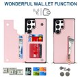 thumbnail image 5 of ELEHOLD for Samsung Galaxy S24 Zipper Wallet Crossbody Case Premium Leather Cover with RFID Blocking Card Holders Kickstand for Women Girls Samsung Galaxy S24 Purse Case,Pink, 5 of 9