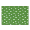 thumbnail image 1 of Irish Cutting Board, Old Fashioned Polka Dots Backdrop with Cultural Flowers Clovers Retro Classic, Decorative Tempered Glass Cutting and Serving Board, Small Size, Lime Green White, by Ambesonne, 1 of 1