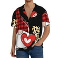 thumbnail image 3 of Honeii 's Love Gnomes for men's short-sleeved button-up collared shirt featuring a pocket, perfect for beach vacations, and travel adventures., 3 of 5