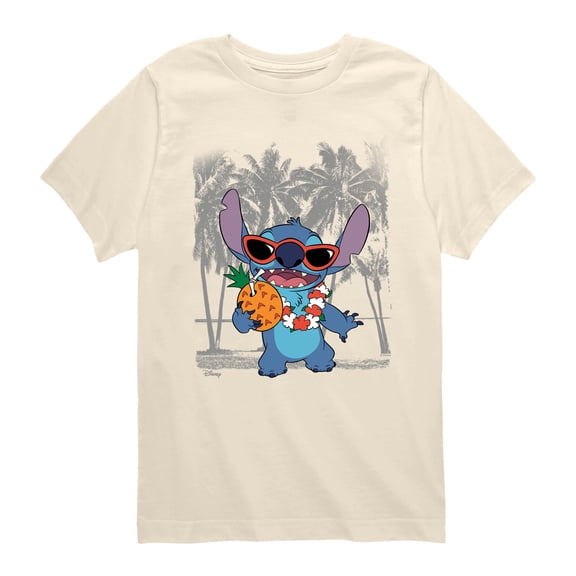 Lilo & Stitch - Stitch Beach Sunglasses - Youth Boys Short Sleeve Graphic T-Shirt