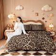 thumbnail image 4 of Manfei Leopard Print 7-Piece Twin Bedding Sets,Wild Animal Bedding Comforter Set,Cheetah Pattern Sheet Sets For Girl Kids,Breathable Home Decor Reversible, 4 of 8