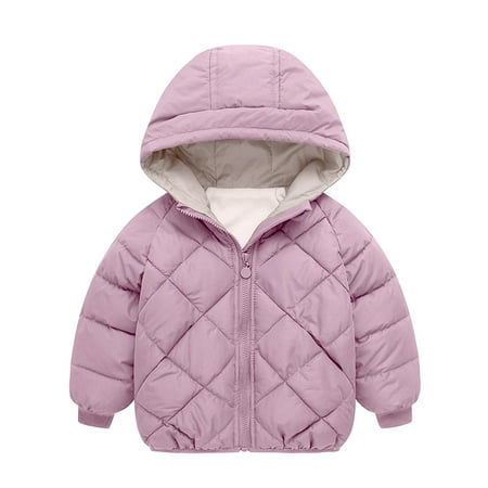 

RPVATI Toddler Baby Child Children Kids Thicken Zip Up Hooded Coat Long Sleeve Clothes Padded Winter Warm Jacket 1Y-7Y