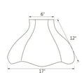 thumbnail image 4 of Aspen Creative 30306 Transitional Scallop Bell Shape Spider Construction Lamp Shade in Off White, 17" wide (6" x 17" x 12"), 4 of 5