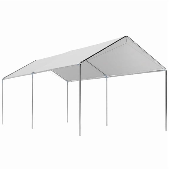 Alvantor Heavy Duty Carport With Galvanized Steel Frame 9.6' x 19.5' White