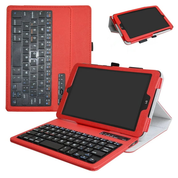 Labanema 8.0" LG G Pad X II 8.0 PLUS V530 Bluetooth Keyboard Case, PU Leather Folio Stand Protective Case, Cover for 8.0" LG G Pad X II 8.0 PLUS V530 (Red)