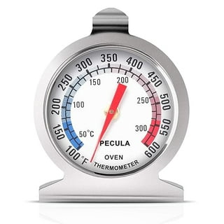 Mainstays Oven Thermometer,1 Piece, Silver and Red, 0.1lbs 