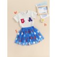 thumbnail image 4 of Vigorbear Toddler Girls 4th of July Outfit Set (Girl's), 2-Pack, 4 of 7