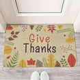 thumbnail image 2 of Protikol Give Thanks Fall Thanksgiving Welcome Door Mats Low-Profile Yard Non-Slip Doormat Indoor Outdoor Entryway Decor Throw Rug Burlap 17 X 30 Inch, 2 of 5