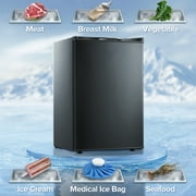 Auseo 3 Cu.ft Single Door Freezer, Compact Mini Freezer with Reversible Door for Kitchen, Apartment, Basement, Dorm, Black