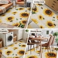 thumbnail image 6 of Rectangle Area Rug 3x5ft,Farm Sunflower Bee Vintage Letter Washable Carpet Non-Slip Runner Accent Rugs Indoor Floor Mat for Bedroom Living Room Decor,Country Watercolor Flower, 6 of 9
