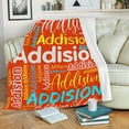 thumbnail image 3 of Custom Name Blanket for Kids Adults Personalized Blanket with Name Flannel Blanket Customized Name Blanket for Birthday Valentines Christmas Day (30x40, Pink), 3 of 6