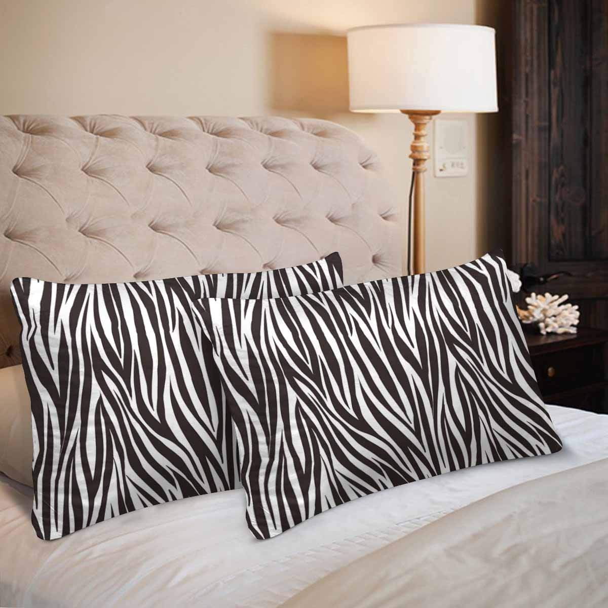 GCKG Animal Zebra Print Pillow Cases Pillowcase 20x30 inches Set of 2
