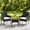 Black(3 pieces), variant on EDX 3 Pieces Patio Furniture Set,Wicker Rattan Outdoor Conversation Furniture Set with Tempered Glass Tabletop & Removable Cushion for Garden, Balcony, Poolside, Porch, Brown