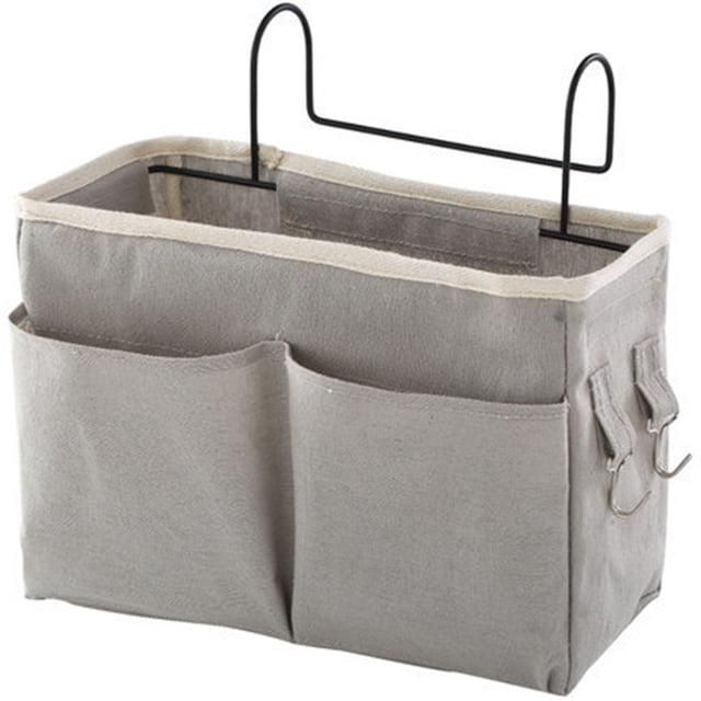Bunk Bed Storage Caddy Accessories for Top Bunk Bedside for Hanging in Loft Rv Camper - White