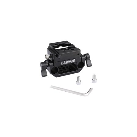 UPC: 0756790473059 | CAMVATE Manfrotto-Style QR Sliding-in Plate with 15mm Dual Rod Clamp