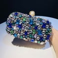 thumbnail image 6 of Womens Evening Clutch Purse Handbag Heavy Beaded Embroidered Evening Bag with Rhinestones,Black, 6 of 16