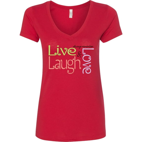 Inktastic Live, Laugh, Love Women's V-Neck T-Shirt