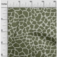 thumbnail image 1 of oneOone Georgette Viscose Olive Green Fabric Giraffe Animal Skin Quilting Supplies Print Sewing Fabric By The Yard 42 Inch Wide, 1 of 4