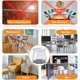 thumbnail image 5 of 32 pcs Silicone chair leg protectors, size: Small (fits 23 - 32 mm), small chair leg sliders, transparent silicone protectors for chair legs with felt, 5 of 5